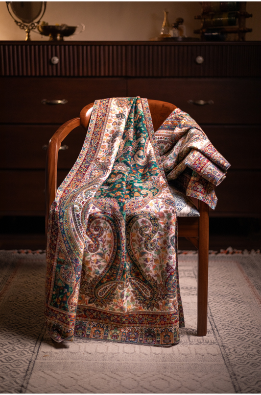 Green Kani Shawl by noorzari