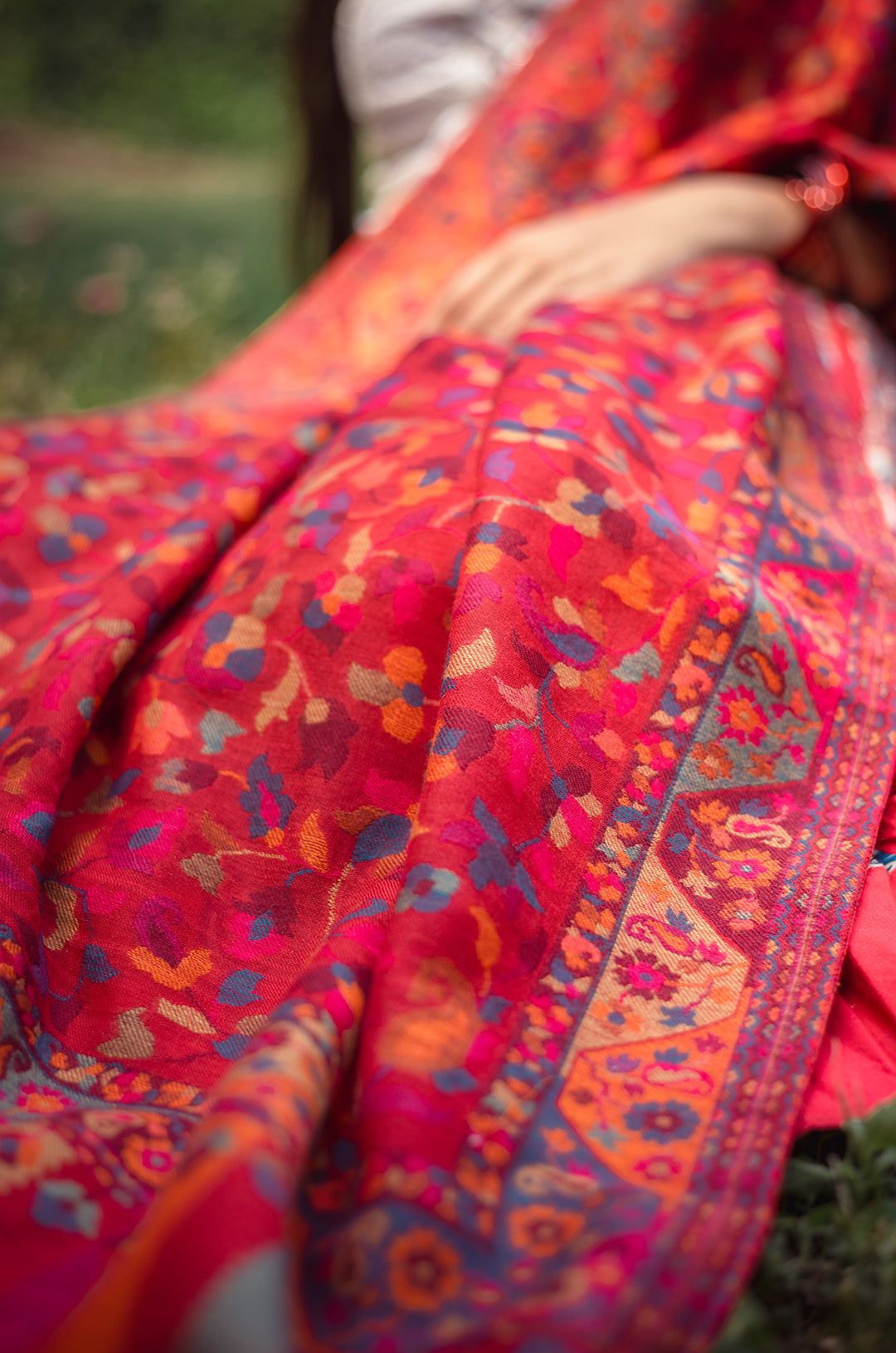 Pink Kani stole